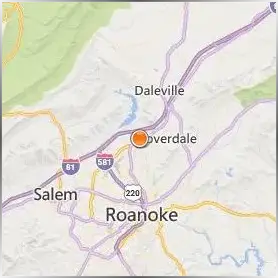 Hollins University Location Map