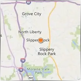Slippery Rock University of Pennsylvania Location Map Slippery Rock University of Pennsylvania Location Map