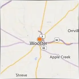 The College of Wooster Location Map The College of Wooster Location Map