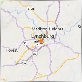 Virginia University of Lynchburg Location Map